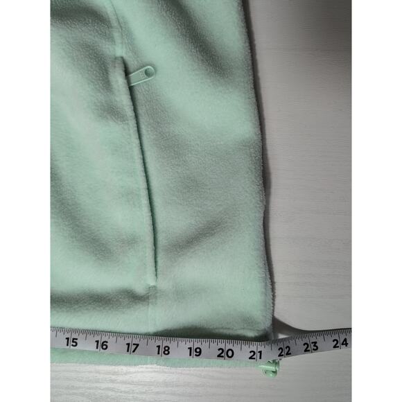 Columbia Womens Large Mint Green Full Zip Fleece Jacket Sweater Lightweight - Picture 8 of 11